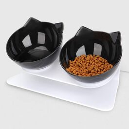 Антиблювотний ортопедичний котячий миска Leo's Paw, піднята на 15°, для корму і води, покращує травлення, знімна, нековзка підставка
