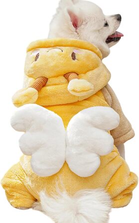 Жовтий флісовий светр для собак – теплий одяг для малих, середніх та великих порід, для дому, прогулянок та подорожей