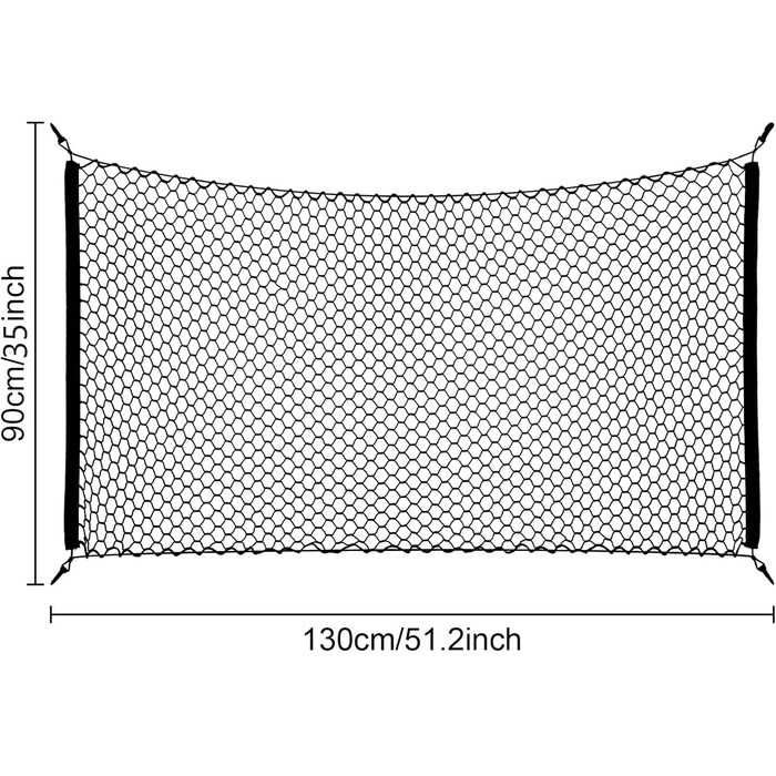 Сітка-перегородка для багажника автомобіля: безпечна сітка для собак, універсальний захист для домашніх тварин, 130 x 90 см
