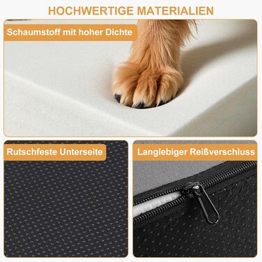 Сходинка для тварин PawK знімний чохол, 3 сходинки, щільний пінопласт, для собак та котів, 45 x 45 x 34 см