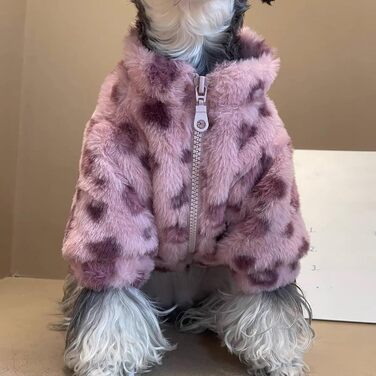 Рожева флісова куртка для собак на зиму, теплий одяг для цуценят на блискавці, м'яка термо-куртка для котів та домашніх тварин, рожевий колір, XL