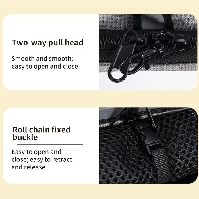 Рюкзак для котів та маленьких собак | Транспортна сумка для домашніх тварин, дихаюча, розкладна, для подорожей, прогулянок, сірого кольору з зеленими вставками