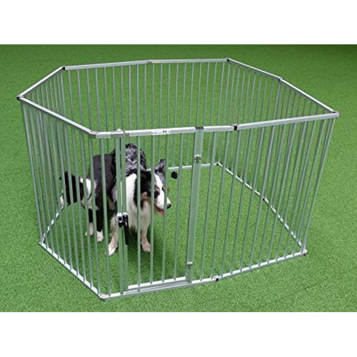 Callieway® Розкладний вольєр ALUZAUN/Freilaufgehege/Welpenauslauf Safety Pro' 8-частинний для цуценят, заходів та кемпінгу (Спеціальна висота 80 см, 8 панелей по 80 см)