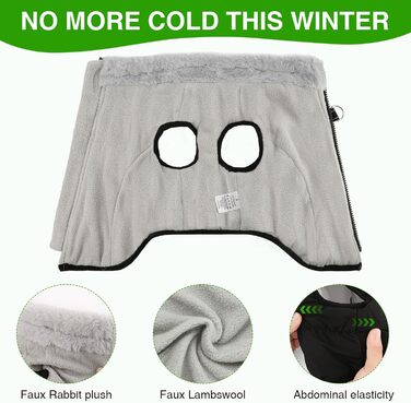 Зимова куртка для собак, водовідштовхувальна, тепла, м'яка, вітрозахисна з кріпленням для повідка, світловідбиваюча, на блискавці, з регульованою застібкою, для маленьких та середніх собак (зелена, сіра, XL)