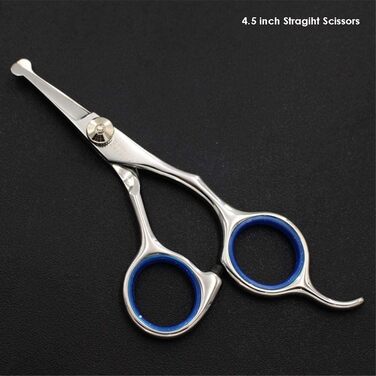 Ножиці для стрижки шерсті QUNINE, 16.5 см, професійний набір для грумінгу домашніх тварин, заострена насадка, безпечні ножиці для собак, стрижка, розрідження, вигнуті, з гребінцем, у чохлі, перукарські ножиці