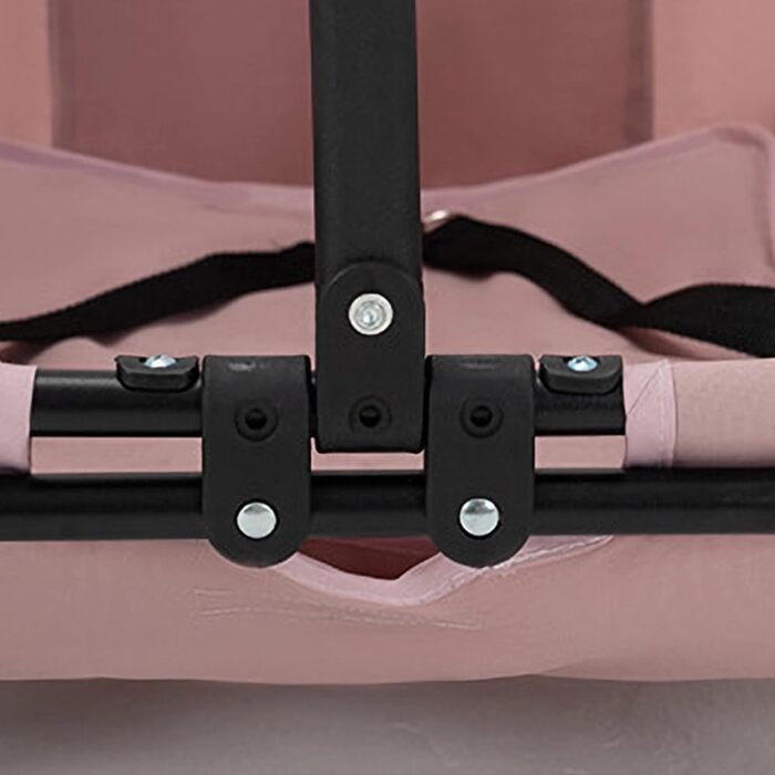 Дитяча коляска для собак середніх порід, до 25 кг, 4 колеса, складана, для подорожей, сірий/рожевий (51 x 35 x 31 см)