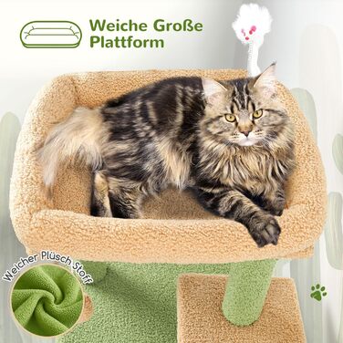 Кігтеточка Globlazer XL для великих котів та літніх тварин з будиночком, платформами та іграшками, 127 см