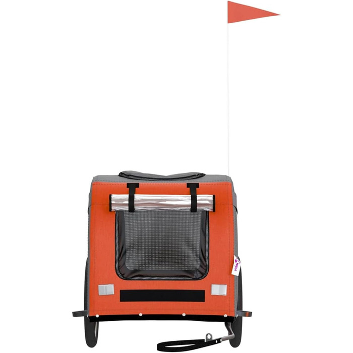 Причіп для велосипеда ARKEM для собак Оранжевий та Сірий, Oxford-тканина та залізо. Велосипедна корзина для собак