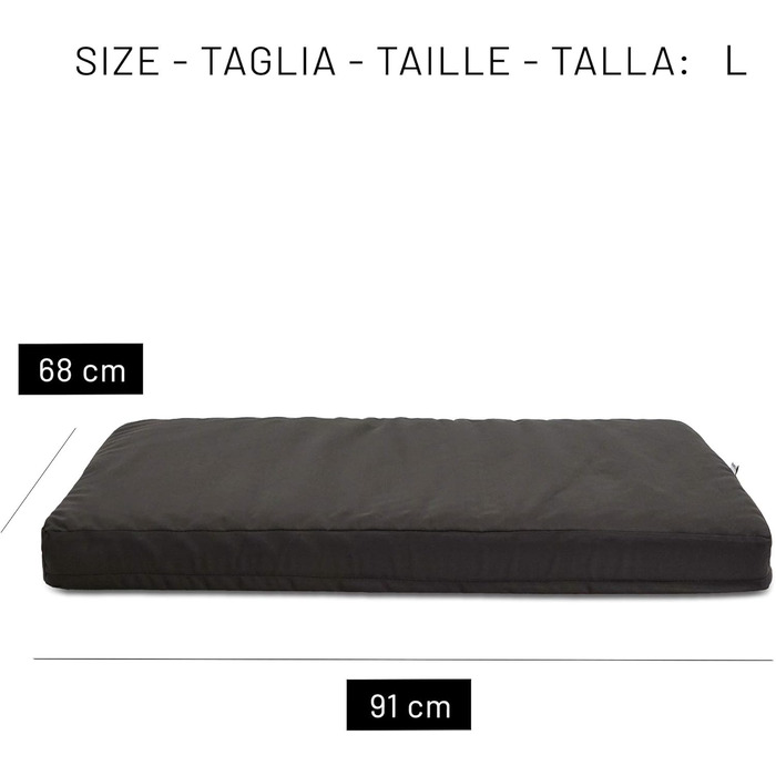 Ортопедична подушка для собак Jump - для відпочинку вашого собаки. Знімний та легко праний чохол, водовідштовхувальне полотно, Made in Italy
