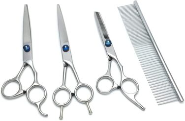 Набір професійних ножиць для грумінгу тварин зі сталі, 7.0 дюймів, для собак та котів