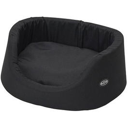 Ліжко Buster OVAL Bed Dark Toscana 50 см, Чорний колір, 200 x 48 x 3 см