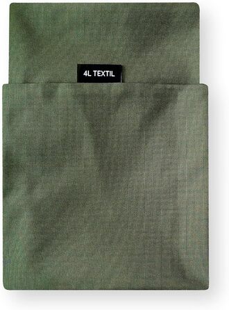 Подушка для собак 4L Textil ZOE, знімний чохол, для великих собак, 100x80 см, темно-зелена, з блискавкою, прана, ортопедичний лежак