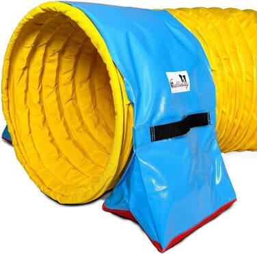 Тренажер для аджиліті Calliway® для собак, тунель, діаметр 60 см, 360°, повне зчеплення, жовтий, 3 м