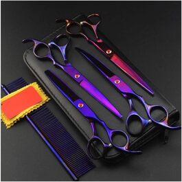 Набір професійних ножиць для грумінгу собак, 7 дюймів (фіолетовий)