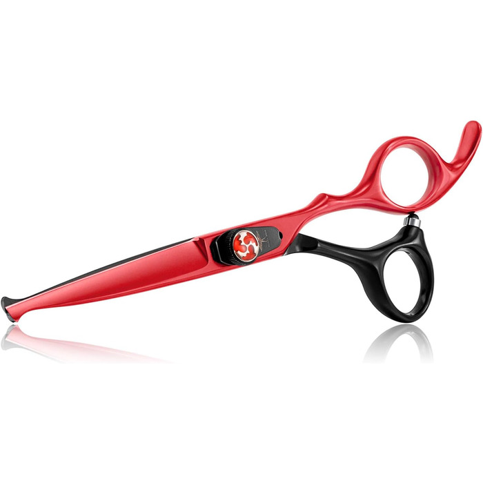 Професійна перукарська ножиця PURPLEBIRD 6 дюймів з нержавіючої сталі, безпечні закруглені кінчики, для дітей та початківців, ідеальний зріз вдома. Червоний
