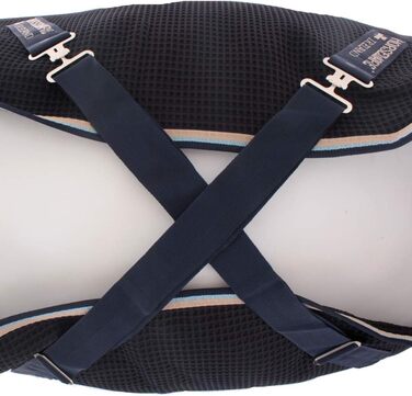 Попона Horseware Rambo Techni Waffle Cooler 140 см, Navy, Beige/Baby Blue & Navy
