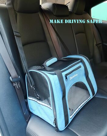 Трансформер-переноска для котів, кошенят, собак, цуценят ZaneSun, блакитна, для подорожей літаком, з сіткою, витривала