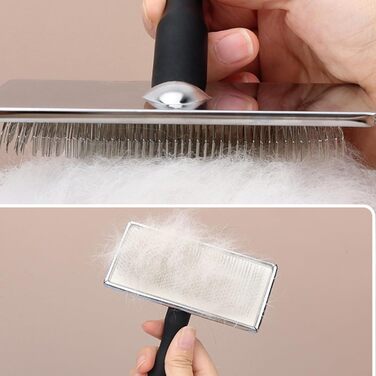 Бурштук для догляду за тваринами - щітка для видалення шерсті собак | Металеві голки, аксесуари для тварин, інструменти для прибирання, інструмент для видалення шерсті котів, підшерсток, гребінець, видалення шерсті для всіх типів шерсті