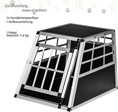 Кія для собак з прямою задньою стінкою, розміри на вибір, M (54×69×50 см)