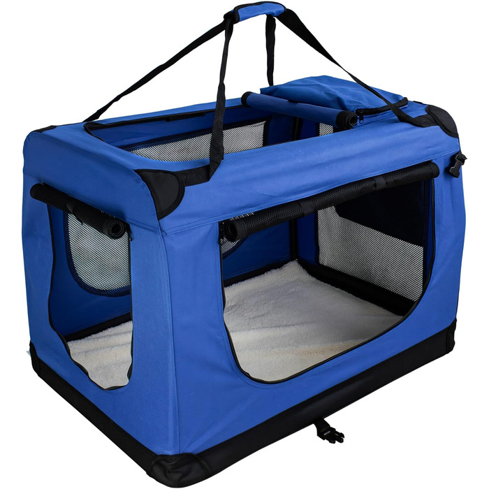 Складана переносна сумка-бокс для собак та котів Petigi XL (82x57x58 см) - блакитна