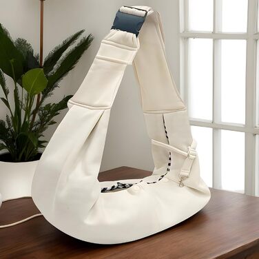 Сумка для собак | Дихаюча переноска для маленьких собак – регульовані ремені через плече та на груди, легкі аксесуари для тварин для піших прогулянок, відпочинку на природі, щоденних прогулянок (Бежевий)