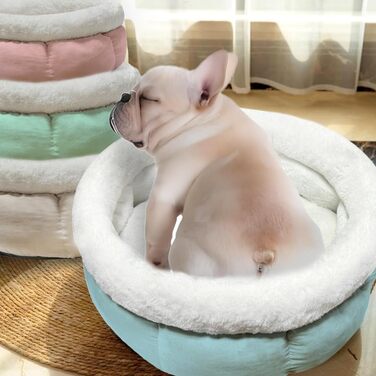 М'яке ліжко-лежанка для собак та котів, 50x50x20 см, світло-коричневий колір