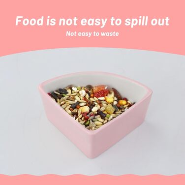 Напувайник для хом'яків та дрібних тварин LuckyOpt: керамічна годівниця для хом'яків, морських свинок, їжаків та мишей (рожевий)