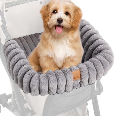 М'яка килимок для візка для дитини та домашніх тварин, теплий плюшевий, з магнітною застібкою, сірий