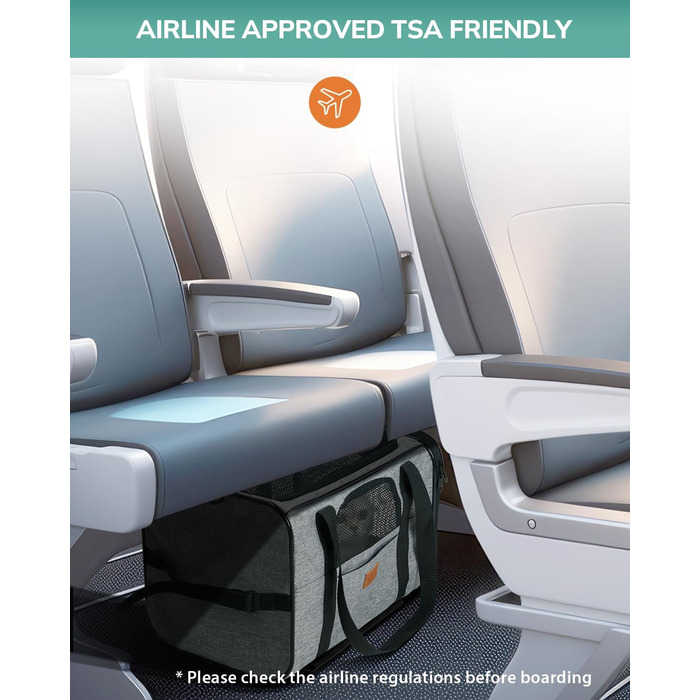 Трансформер для котів та собак Morpilot з колесами, сірий. Сумка-переноска для тварин, схвалена авіакомпаніями, для маленьких собак, великих котів, цуценят. Розміри: 43 x 28 x 28 см