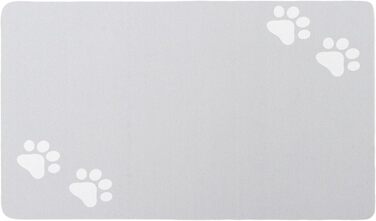 Килимок під миску для собак та котів, суперпоглинаючий, нековзний, миючий, 40x60 см (Світло-сірий)