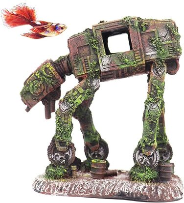 Ulifery Декорація для акваріума Star Wars — робот-собака, прикраса для акваріума, для рибок Бетта, маленька