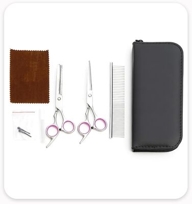 Набір професійних ножиць для собак 3 в 1, набір ножиць для грумінгу собак, ножиці для собак з прямим лезом та зубчастим лезом, для собак, котів та інших тварин