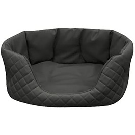 Крісло-ліжко для собак Juelle з штучної шкіри, 100x80 см, графіт