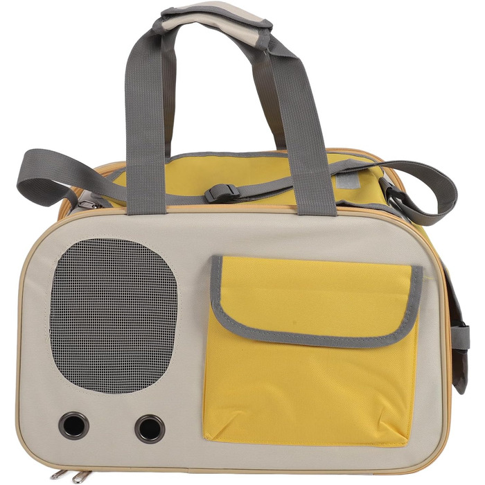 Транспортна переноска для собак та котів, складана, зелена (жовта)