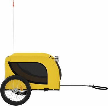 Ферштрайт Причіп для велосипеда, переноска для собак, вантажний причіп, 45 кг, Oxford-Gewebe, 136 x 69 x 73.5 см, жовтий