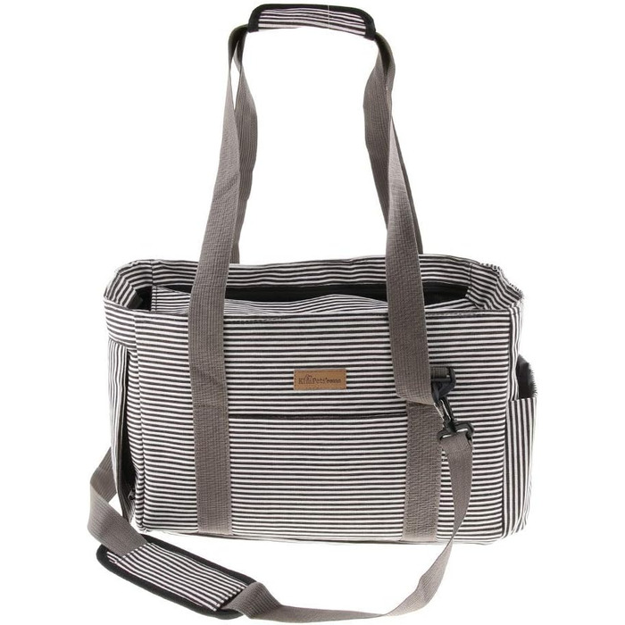 Транспортна сумка для тварин: переноска для собак та котів, сумка для подорожей (сіра)