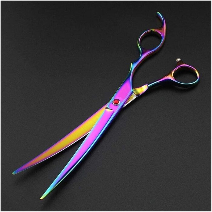 Професійні ножиці для собак, вигнуті ножиці, ножиці для стрижки шерсті собак, набір професійних ножиць для грумінгу, включаючи прямі та злегка вигнуті моделі