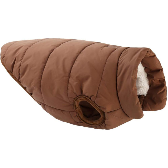 Теплий зимовий жилет для собак з флісовою підкладкою, кавового кольору, 3XL (90 см)