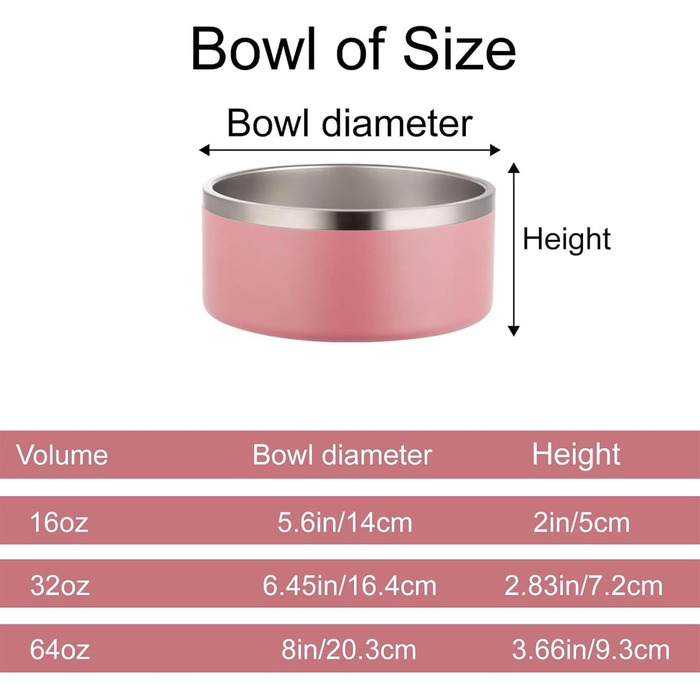 Персоналізований миска для собак та котів - нержавіюча сталева годівниця з іменем, протиковзна миска для собак та котів, поїльник для води (рожевий)
