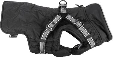 Зимовий одяг для собак - Flamingo Duker Чорний 35см - водонепроникний, світловідбиваючий, з регульованою шлейкою, з флісовою підкладкою