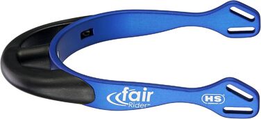 Шпори Sprenger fairRider з алюмінію, легкі, анодовані, з вигнутим та тонким заокругленим пластиковим носиком (сині)