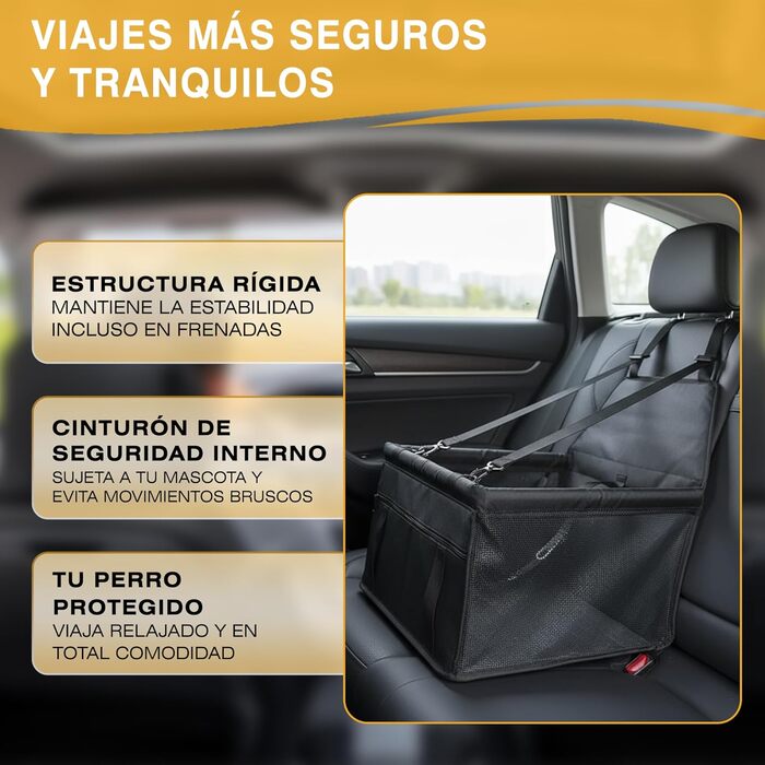 Автокрісло для собак маленьких порід (до 10 кг) – водовідштовхувальне, з жорстким захистом, ременем безпеки, універсальним кріпленням, вентиляційними отворами та передньою кишенею