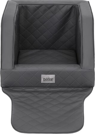 Автомобільний лежак для собак, переноска для собак, лежанка для собак, переноски для собак, заднє сидіння, ковдра для собак, корзина для собак, лежанка для котів, для маленьких собак (46x46x31 см), штучна шкіра (графіт)