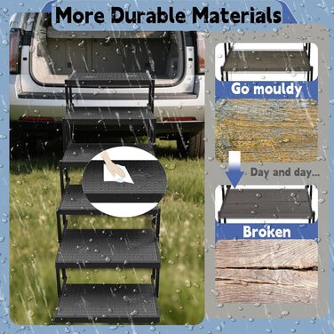 Рампа для собак у машину, складана, до 80 кг (6 сходинок)