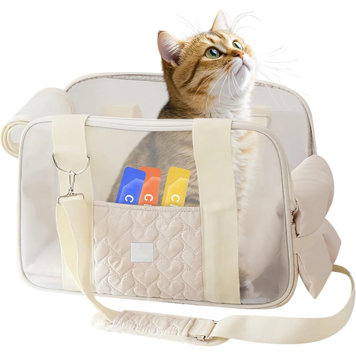 Транспортувальна сумка для собак та котів до 5 кг – Легка та дихаюча переноска для маленьких собак та котів, з ременем безпеки та кишенями, ідеальна для автомобіля, подорожей та активного відпочинку