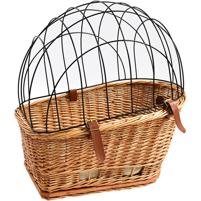 Плетенний кошик для велосипеда на багажник для собак та котів, кріплення на багажник