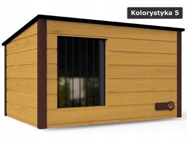 Велика утеплена будка XL з лежаком для собак + штора