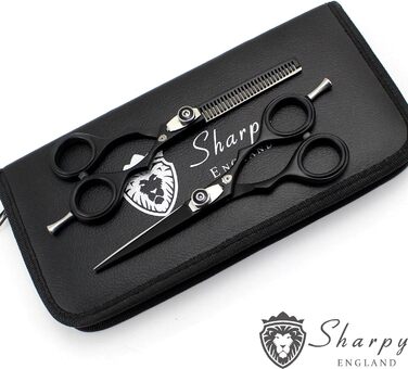 Професійні ножиці для перукарів/барберів Sharpy England, 14 см, японська сталь, точне налаштування