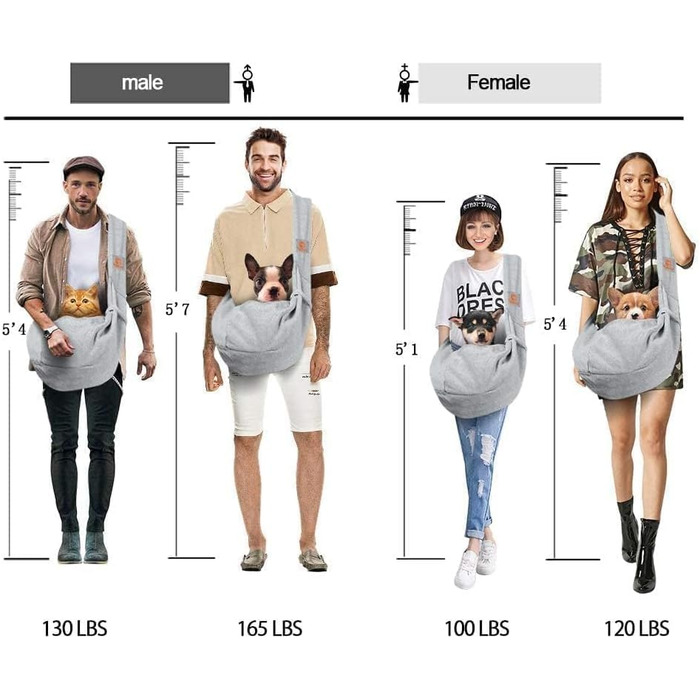 Сумка-переноска Tomkas для маленьких собак, класична, сіра, 3-10 фунтів