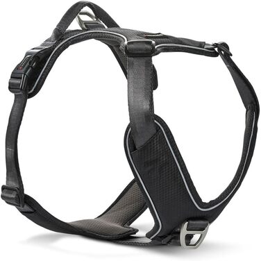 Шлея для собак Wolters Active Pro Comfort, розмір 70-85 см, чорна/антрацит